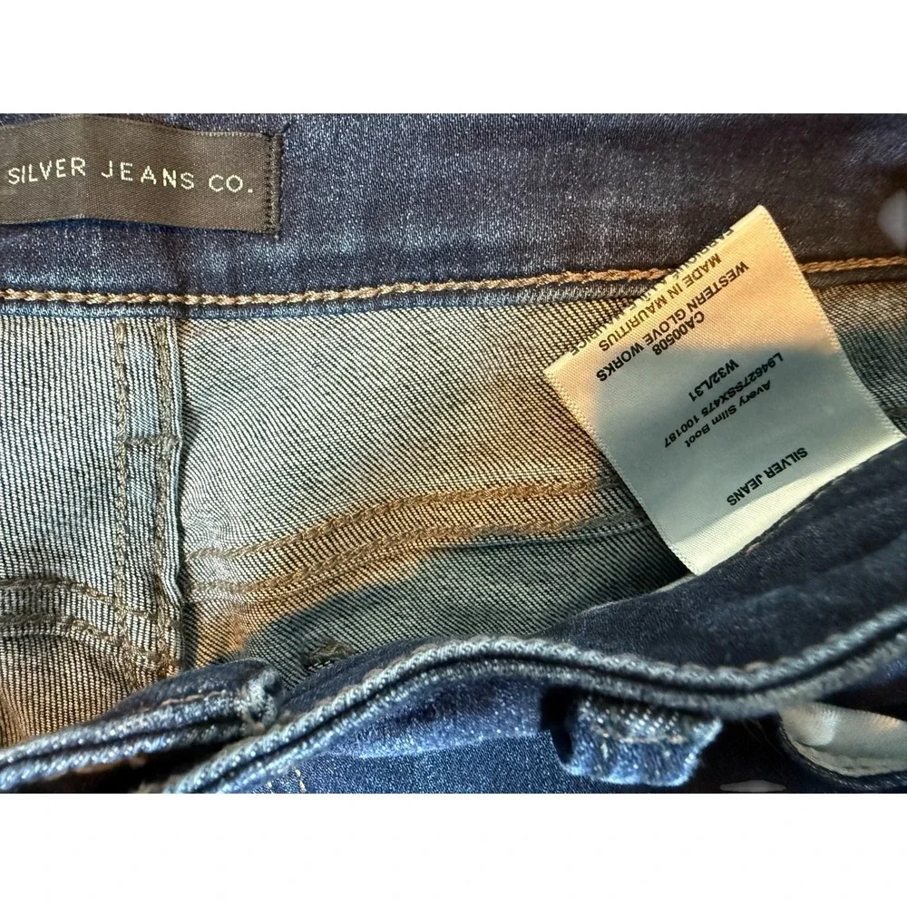 Silver Co. Avery Slim Bootcut Jeans‎ Womens 32x31 Blue Denim Dark Wash Outdoor